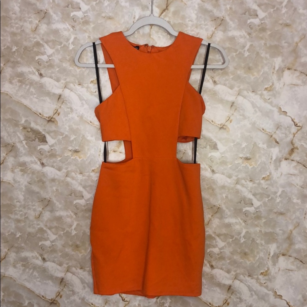 Orange Cutout Dress